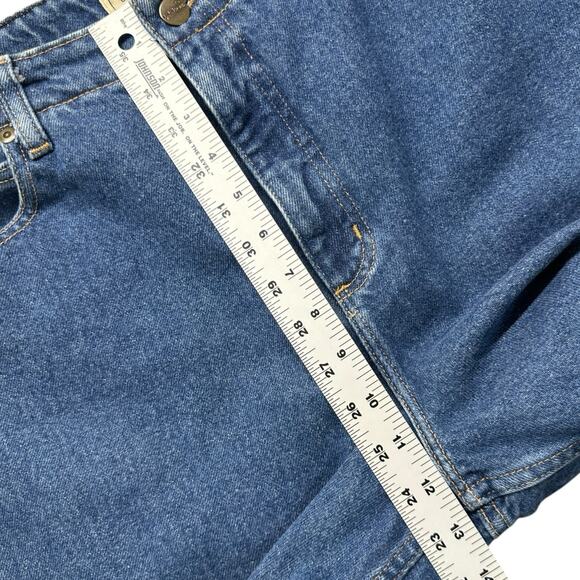 L L Bean Original Fit Jeans Relaxed Womens 12P Petite Blue Elastic Waist Y2K - Picture 4 of 12